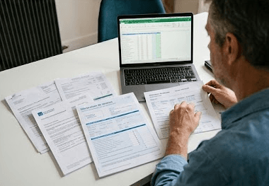 pleins de papier sur un bureau
