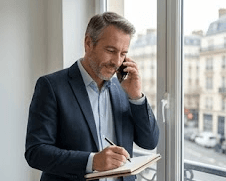 homme au téléphone