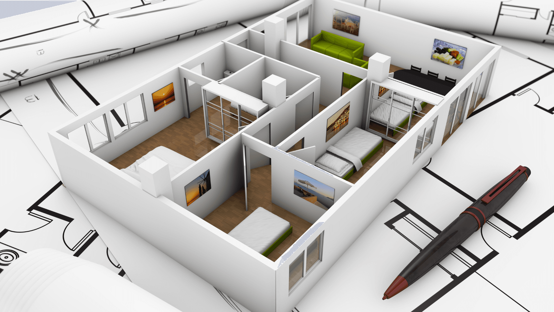 plan 3D appartement