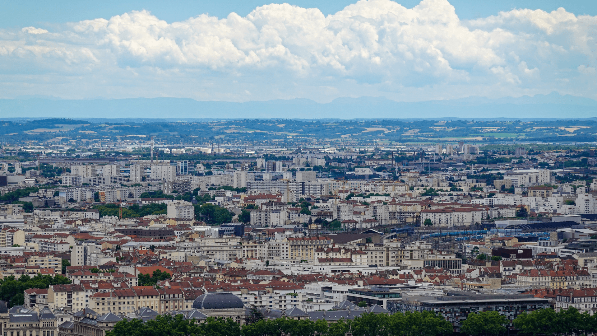 vue sur la ville de lyon