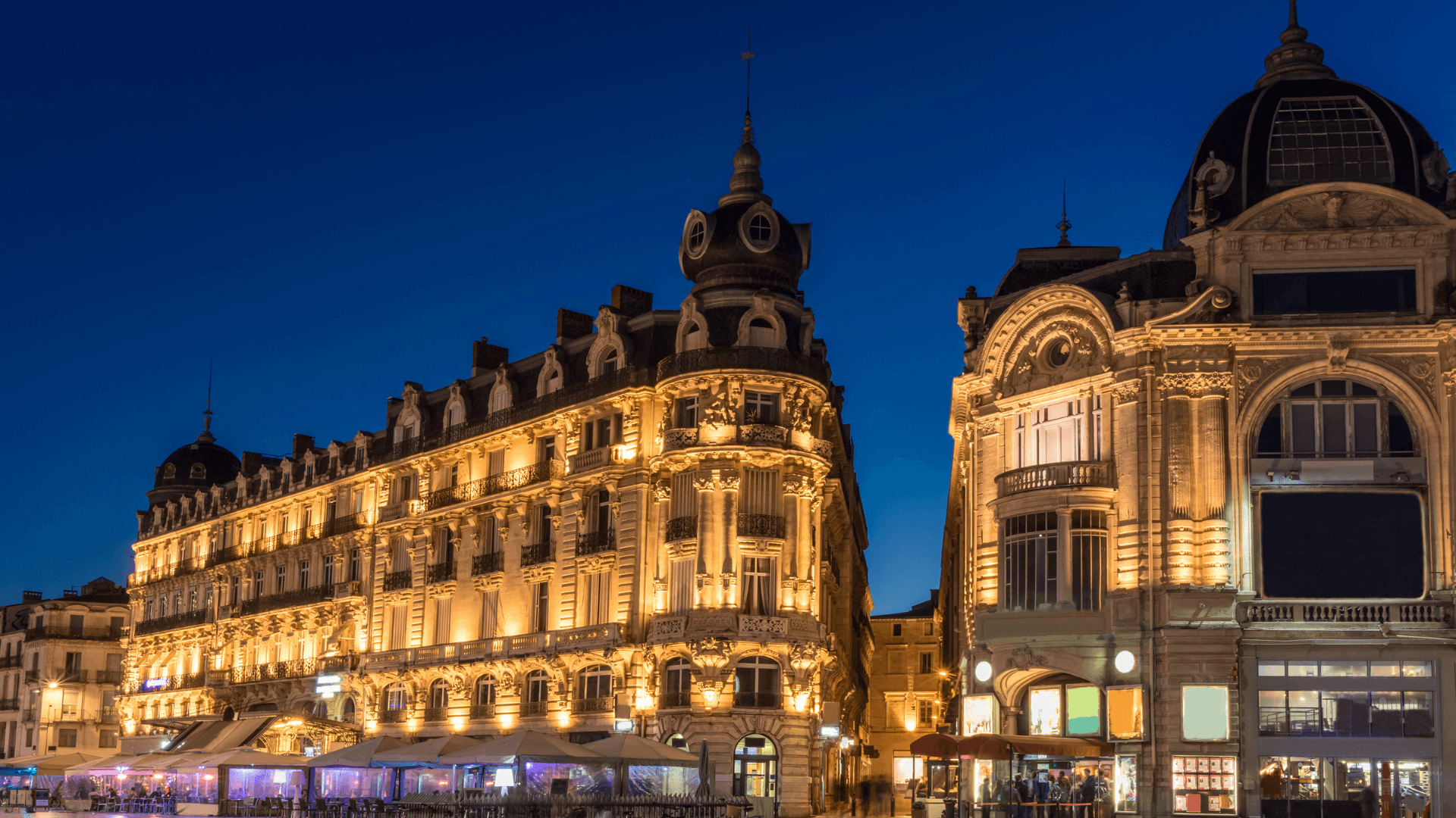 Montpellier de nuit 