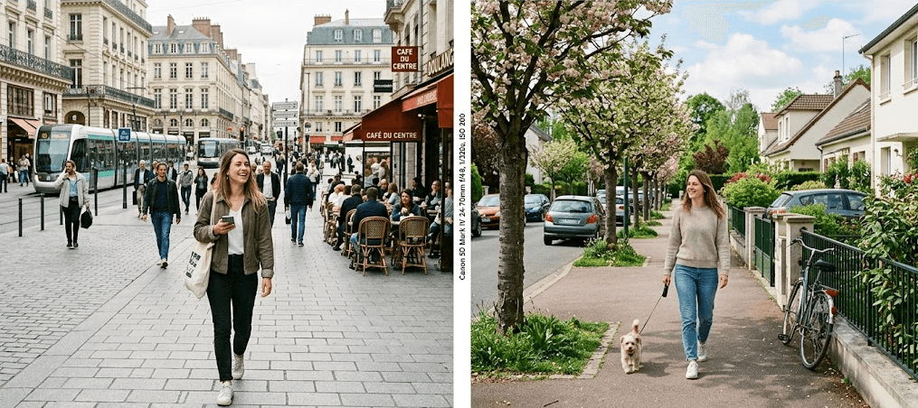 la ville vs la campagne