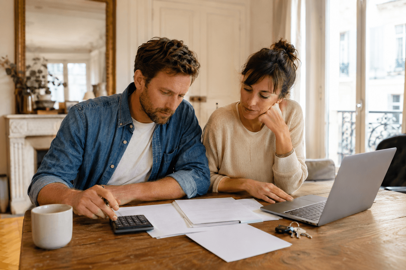 deux personnes devant un ordinateur