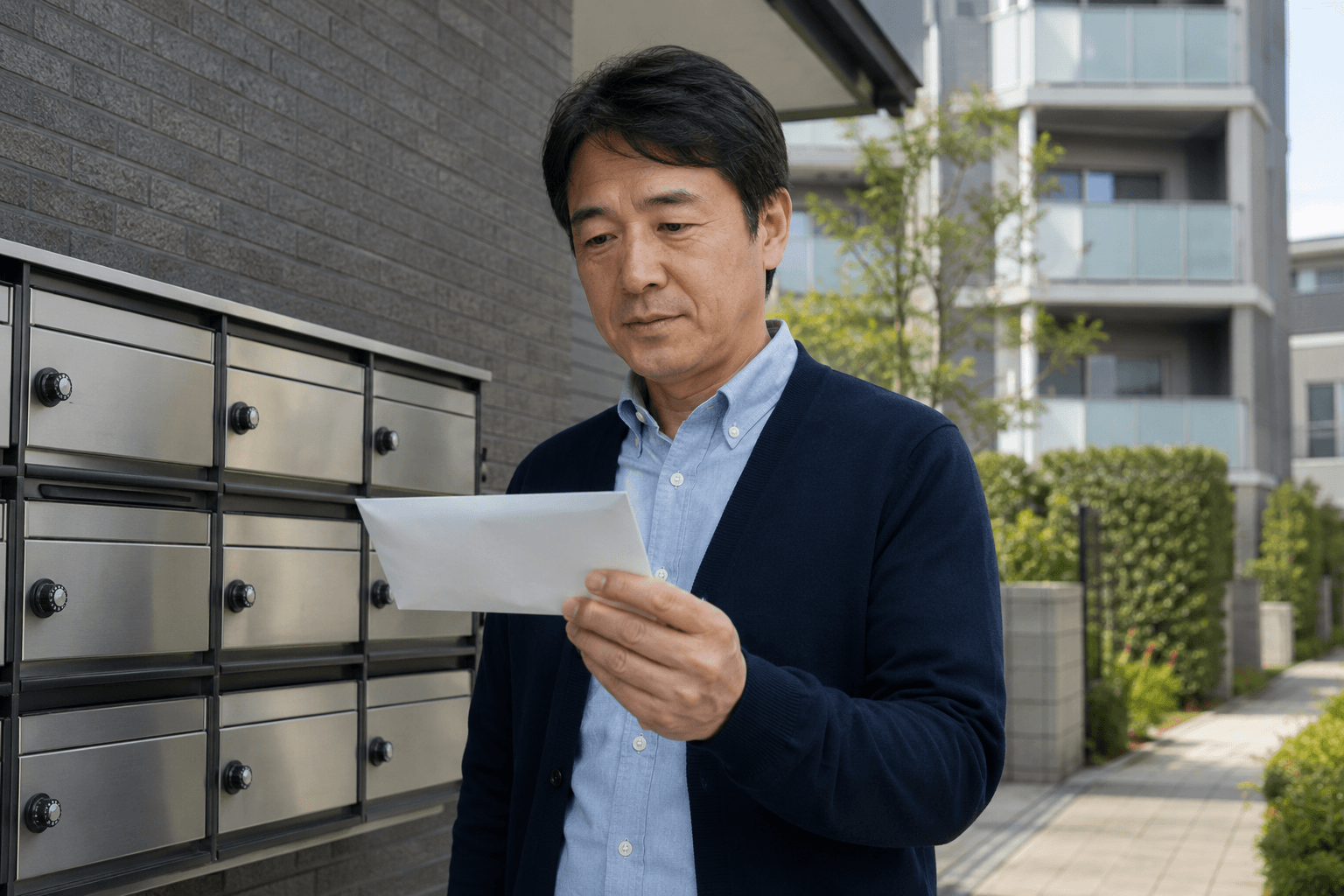 homme qui lit une lettre